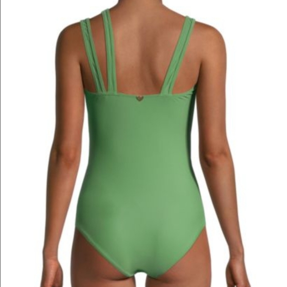 Catherine Malandrino Asymmetrical Mesh One Piece Swimsuit - Picture 2 of 4